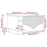 vidaXL Table basse Gris béton 49 x 50 x 37 cm Bois d'ingénierie