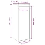 vidaXL Armoire murale Blanc 30x30x80 cm Bois de pin massif