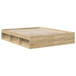 vidaXL Cadre de lit Sonoma 160 x 200 cm Bois de pin massif