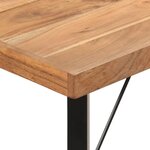vidaXL Table de bar 180x70x107 cm bois massif d'acacia et fer