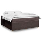 vidaXL Sommier à lattes de lit avec matelas Marron foncé 180x200 cm