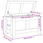vidaXL Coffre de rangement et couvercle marron et blanc bois d'acacia
