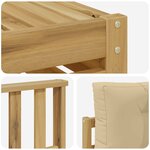 vidaXL Ensemble de canapés d'extérieur 6 pc Blanc et Beige Polyester