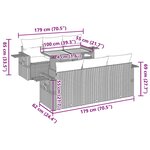 vidaXL Salon de jardin 7 Pièces avec coussins noir résine tressée