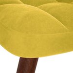 vidaXL Chaise de relaxation avec tabouret jaune velours