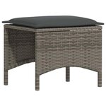 vidaXL Ensemble à manger jardin 4Pièces et coussins Gris Résine tressée