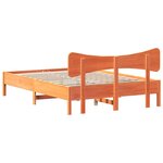 vidaXL Cadre de lit sans matelas cire marron 120x190cm bois pin massif
