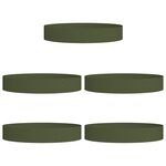 vidaXL Jardinières vert olive Métal Grand Jardinières Ronde