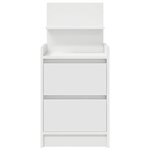 vidaXL Tables de chevet avec 2 tiroirs 2 Pièces blanc 38x34x80 cm