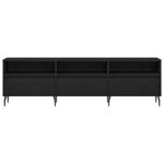 Meuble TV vidaXL Chêne Noir 150x30x44 5 cm Bois d'ingénierie