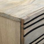 vidaXL Cabinet de chevet avec tiroir Blanc et noir 50 x 33 x 60 cm