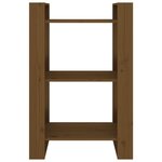 vidaXL Bibliothèque/Cloison Marron miel 60x35x91 cm Bois massif