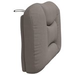 vidaXL Coussin de tête de lit taupe 80 cm tissu