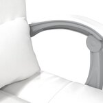 vidaXL Fauteuil de massage inclinable de bureau Blanc Similicuir