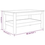 vidaXL Table basse Blanc 80x50x40 cm Bois massif de pin