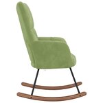 vidaXL Chaise à bascule Vert clair Velours