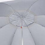 vidaXL Parasol de plage avec parois latérales bleu 215 cm
