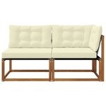 vidaXL Canapé central et d'angle 2 Pièce Naturel Bois d'Acacia Massif