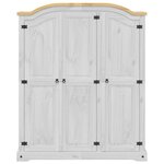 vidaXL Garde-robe Corona blanc 151 5x52x186 cm bois de pin massif