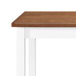 vidaXL Table et chaises de bar 3 Pièces Bois massif Marron et blanc