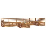 vidaXL Ensemble de canapés d'extérieur 7 Pièces Naturel