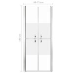 vidaXL Porte de douche ESG demi-dépoli 71x190 cm