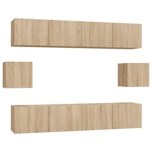 vidaXL Ensemble de meubles TV 6 Pièces Chêne sonoma Bois d'ingénierie