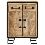vidaXL Buffet et 2 tiroirs 53x31x72 cm bois massif de manguier et fer
