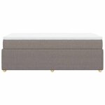 vidaXL Sommier à lattes de lit avec matelas Taupe 90x190 cm Tissu