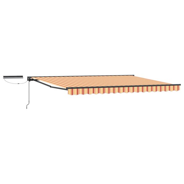 vidaXL Auvent rétractable électrique Jaune Orange Anthracite 5 x 3 m