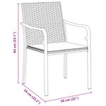 Set de jardin 9 pièces avec coussins en rotin marron