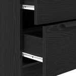 Buffet en chêne noir vidaXL 60x30x70 cm en bois d'ingénierie