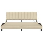vidaXL Cadre de lit sans matelas Hanko crème 180x200 cm tissu