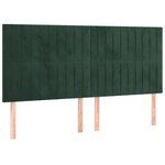 vidaXL Sommier à lattes de lit et matelas Vert foncé 180x200cm Velours