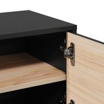 vidaXL Armoire murale Noir 31 5x30x30 cm Bois de pin massif