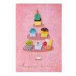 Carte anniversaire présentoir à gateaux - draeger paris