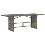 Ensemble salle à manger jardin vidaXL 7 pièces gris poly rattan