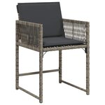 vidaXL Ensemble de salle à manger pour jardin 9 Pièces Gris polyrotin