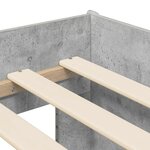 vidaXL Cadre de lit pour enfants avec rangement Gris béton 90 x 200 cm