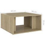vidaXL Tables basses 4 Pièces chêne Sonoma 33x33x33 cm bois d'ingénierie