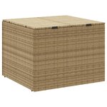 vidaXL Boîte de rangement de jardin mélange beige 291L résine tressée