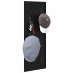 vidaXL Porte-manteau mural Montage mural Chêne noir 30 x 1.5 x 80 cm