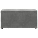 vidaXL Tabouret Gris foncé 81 x 41 x 40 cm Velours et Bois Composite