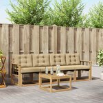 vidaXL Ensemble de canapés d'extérieur 5 pc Blanc et Beige