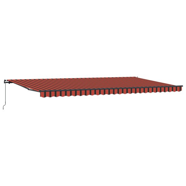 vidaXL Auvent rétractable manuel orange et marron 600x300 cm