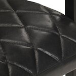 vidaXL Chaises à manger cantilever lot de 6 noir cuir véritable