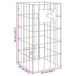vidaXL Colonne Gabion avec Robinet 50x25x25 cm Acier Inoxydable