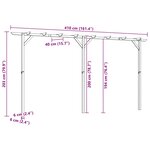 vidaXL Pergola de jardin 410 x 40 x 203 cm Bois