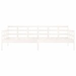 vidaXL Lit de jour sans matelas blanc bois de pin massif 90x200 cm