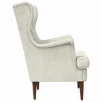 vidaXL Fauteuil Crème Velours